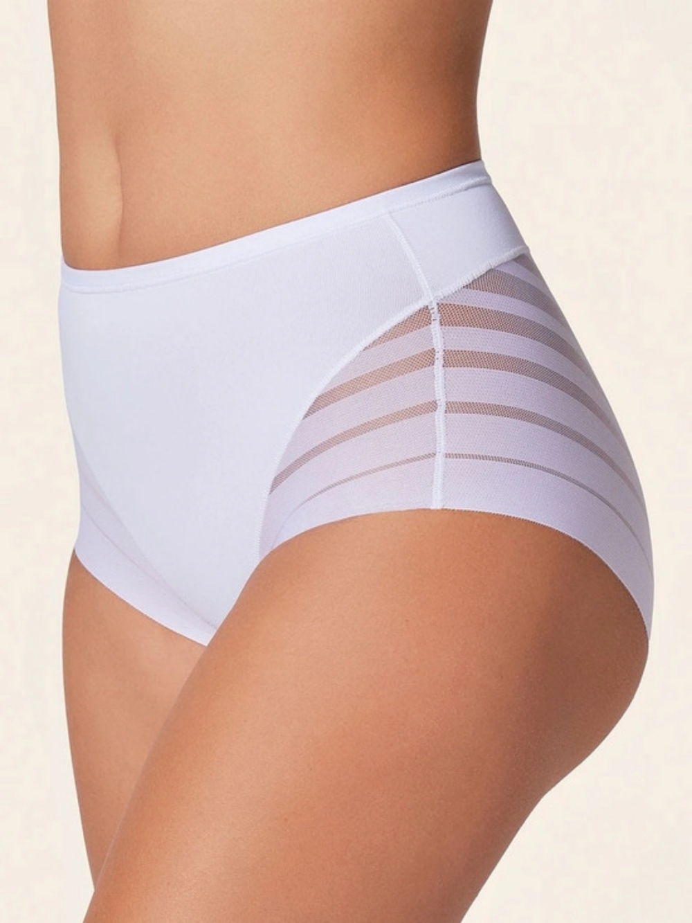 LEONISA | Stripe Undetectable Lace Classic Shaper Panty